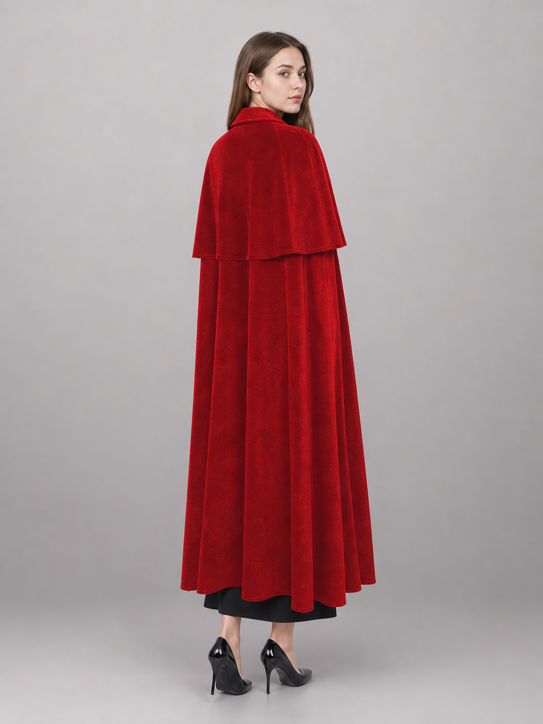 Red vampire costume cape for cosplay
