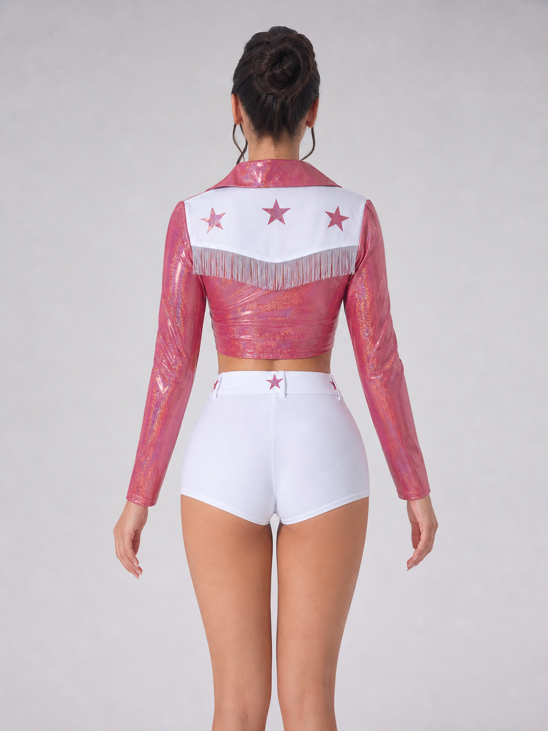 Stage Costume with Sparkly Top and Shorts