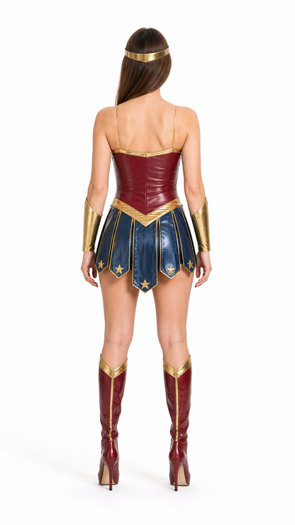 Wonder Woman Costume Set for Cosplay back view