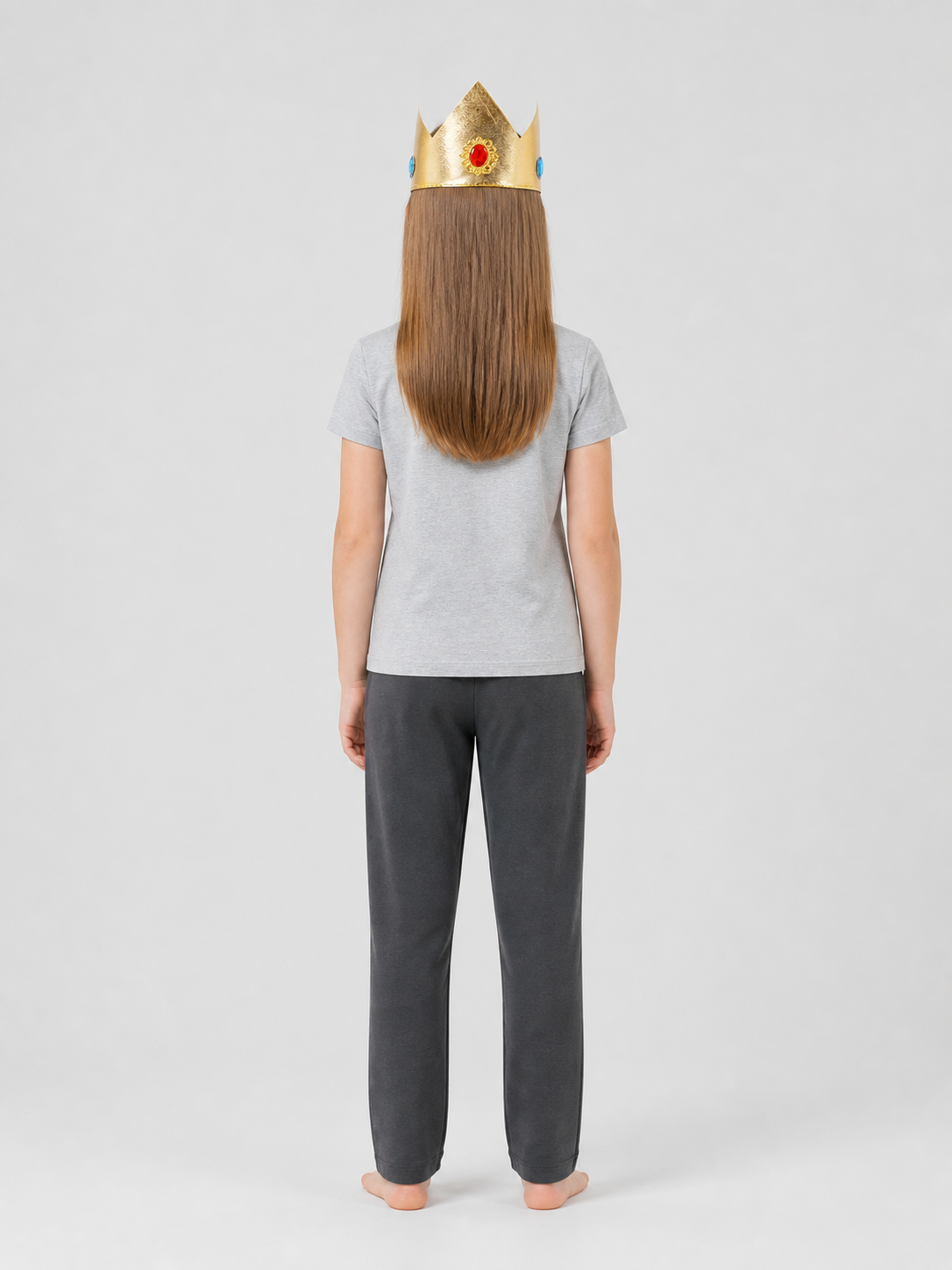 Red, Blue, and Gold Carnival Crown for Halloween back view