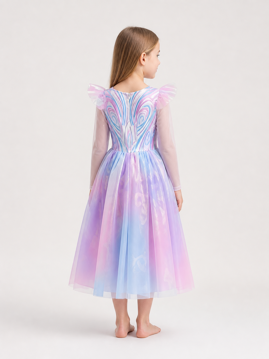 Purple Carnival Dress for Halloween and Cosplay back view