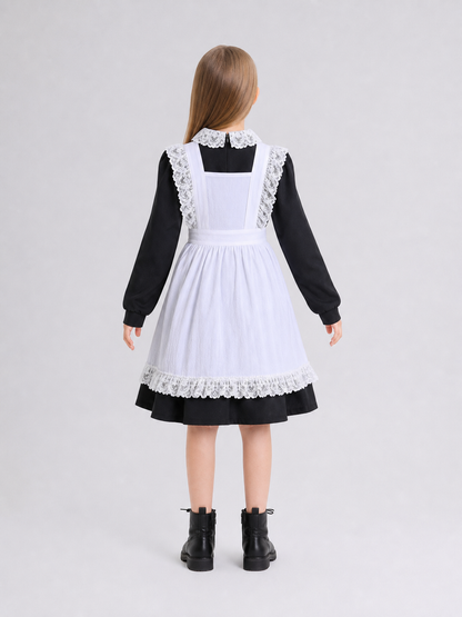Black and White Maid Costume with Apron