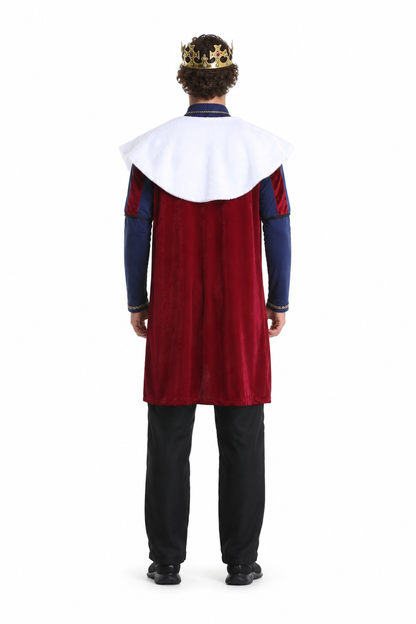 Carnival Costume with Red Dress and Gold Trim back view