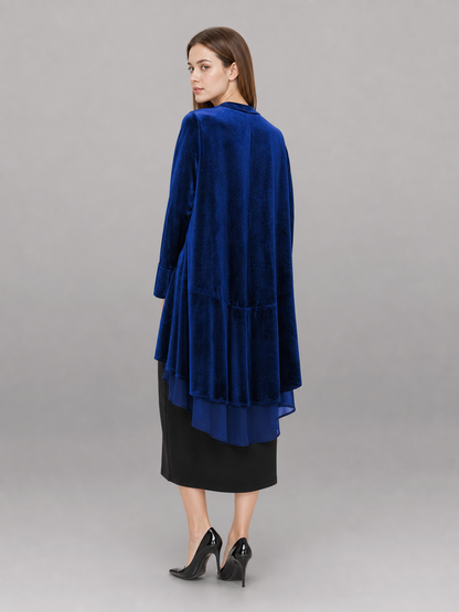 Long Dark Navy Carnival Stage Cloak