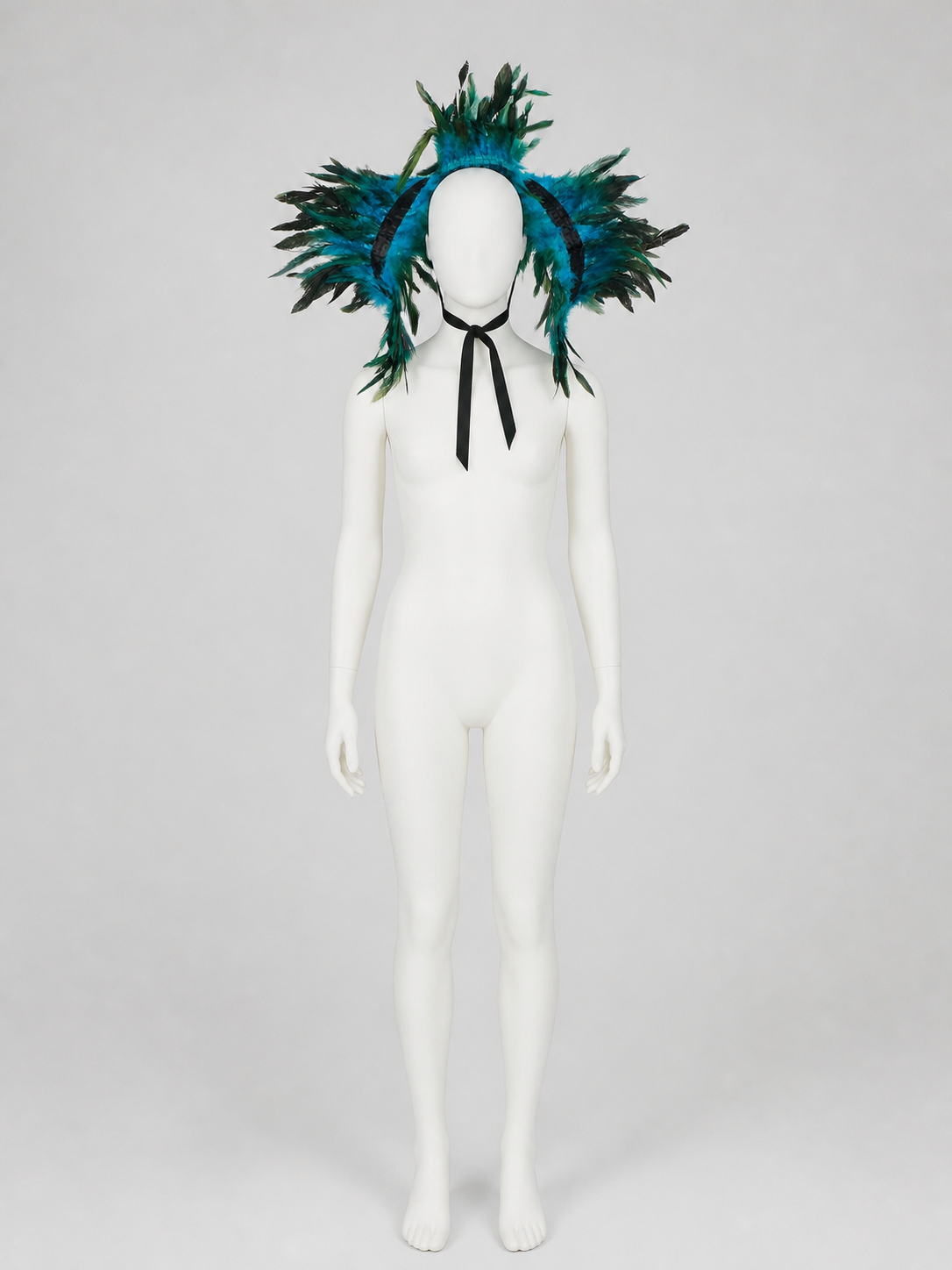 Feathered Carnival Headband for Halloween back view
