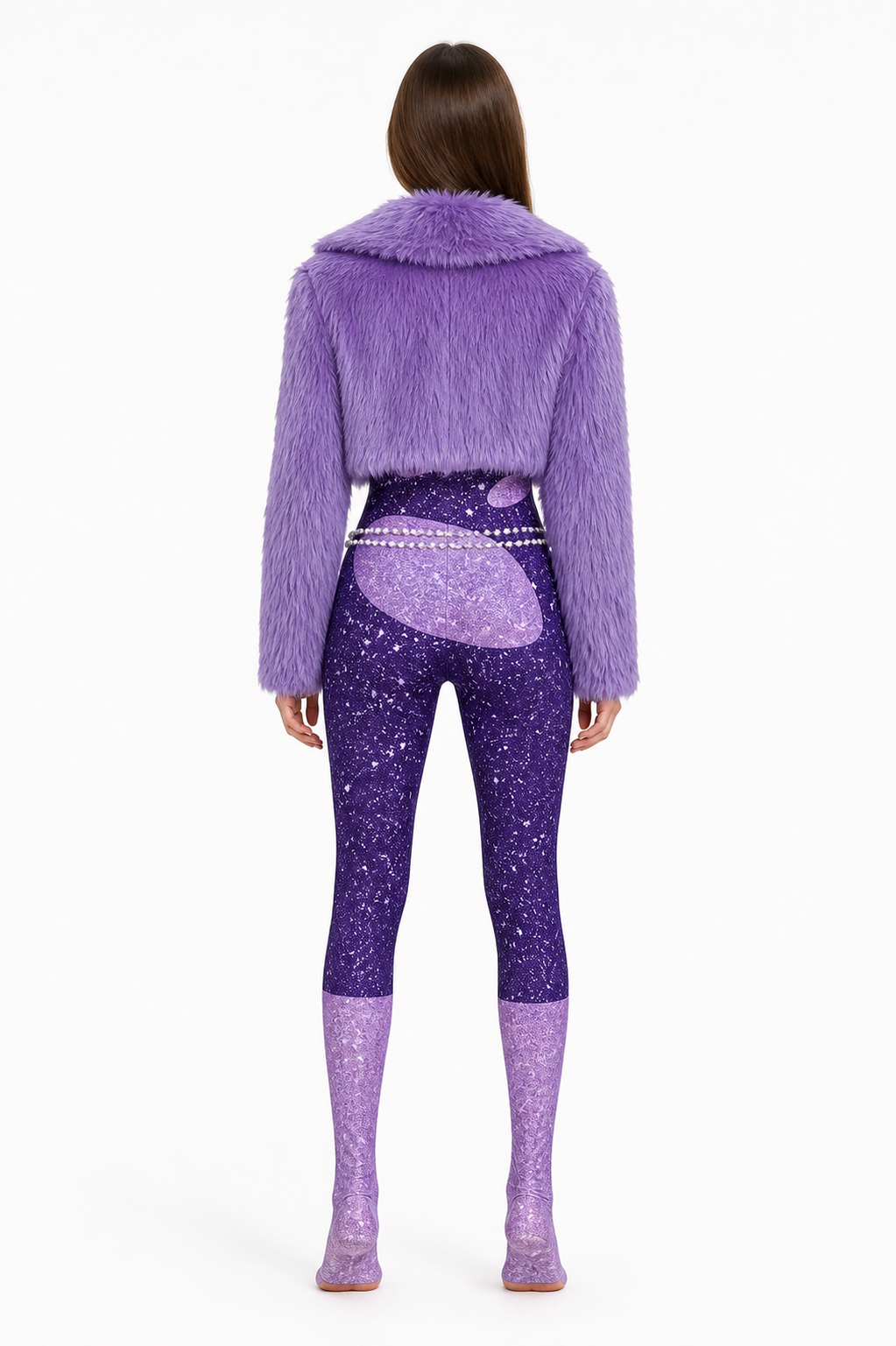 Purple Plush Cosplay Costume Inspired by Zootopia back view