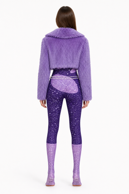 Purple Plush Cosplay Costume Inspired by Zootopia back view