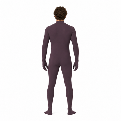 Dark Burgundy Jumpsuit with Gloves and Socks back view