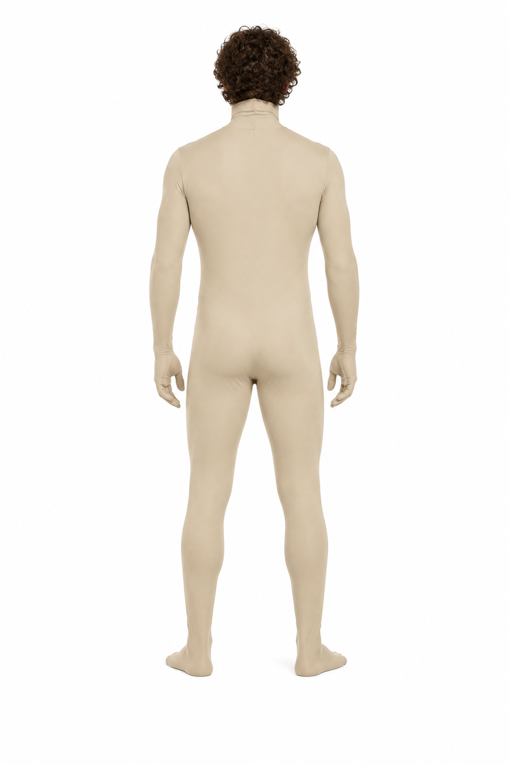 Hooded Zentai Bodysuit with Open Face back view