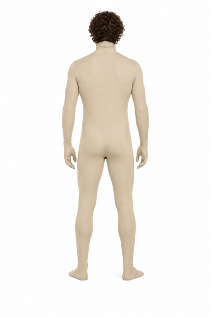 Hooded Zentai Bodysuit with Open Face back view