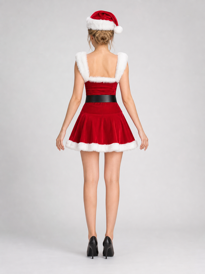 Santa Claus-Inspired Holiday Carnival Costume back view