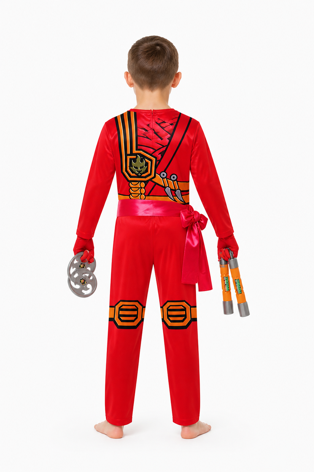 Ninja Cosplay Costume with Mask and Accessories back view