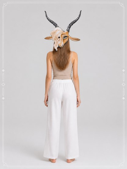 Carnival Mask with Horns and Ears for Halloween and Cosplay back view