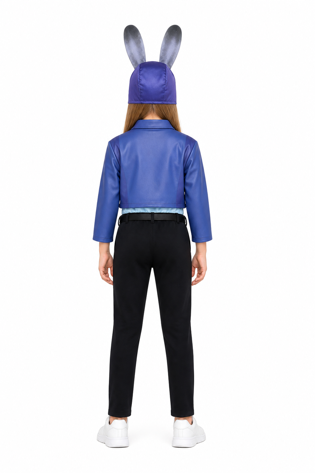 Judy from Zootopia Costume: Jacket, Pants, Ears, Belt back view