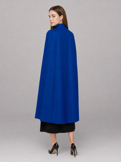 Long Blue Carnival Cloak with a Cross