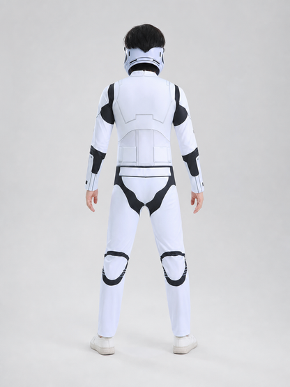 White Futuristic Soldier Cosplay Costume