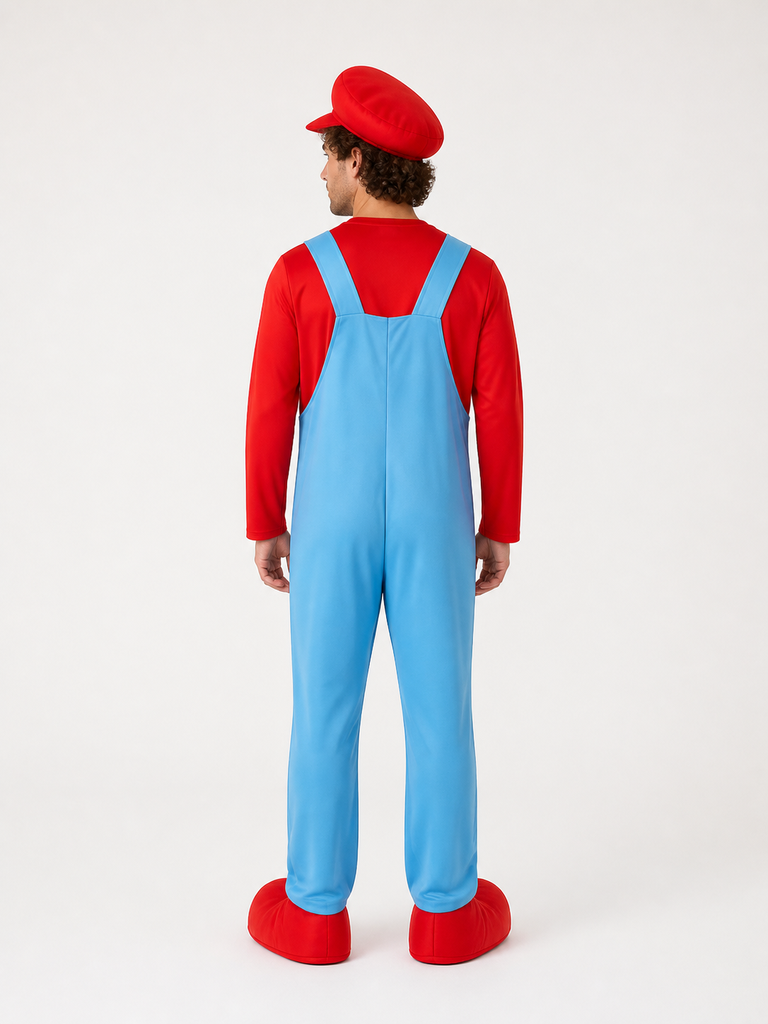 Mario Mascot Costume with Oversized Head for Performances