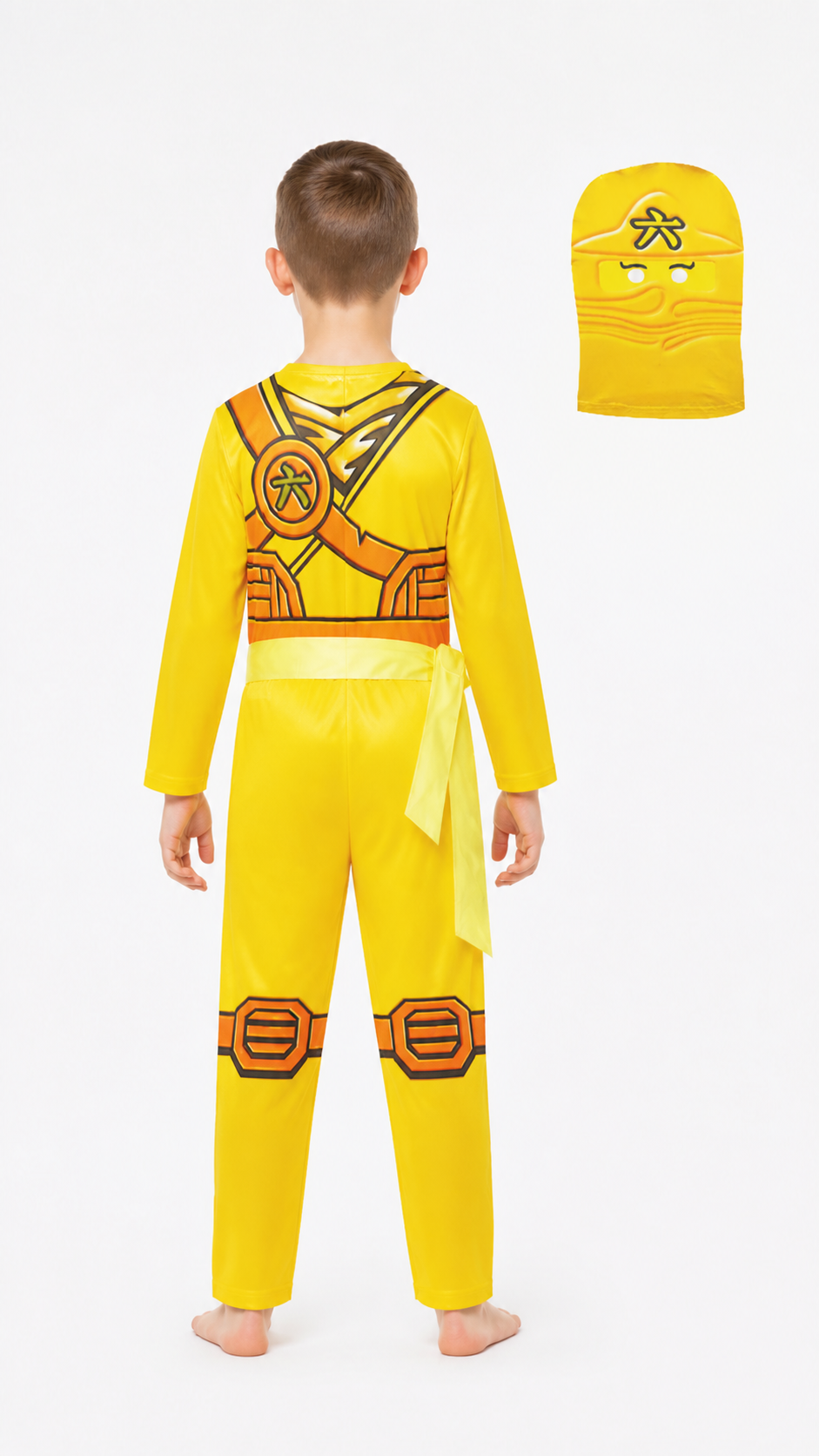 One-Piece Ninja Costume with Hood for Parties back view