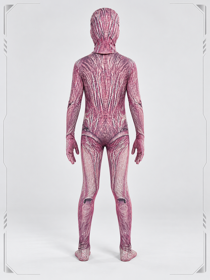 Fitted carnival jumpsuit with muscle print