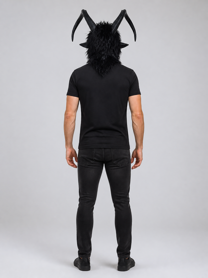 Halloween Carnival Goat Horn Headpiece back view