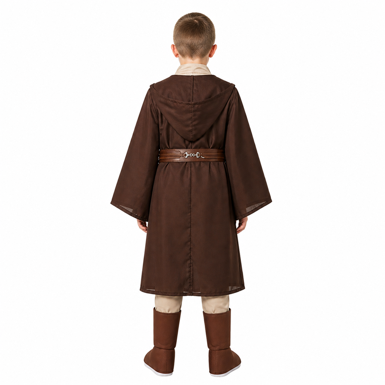Children’s Jedi Costume with Hood and Cape back view