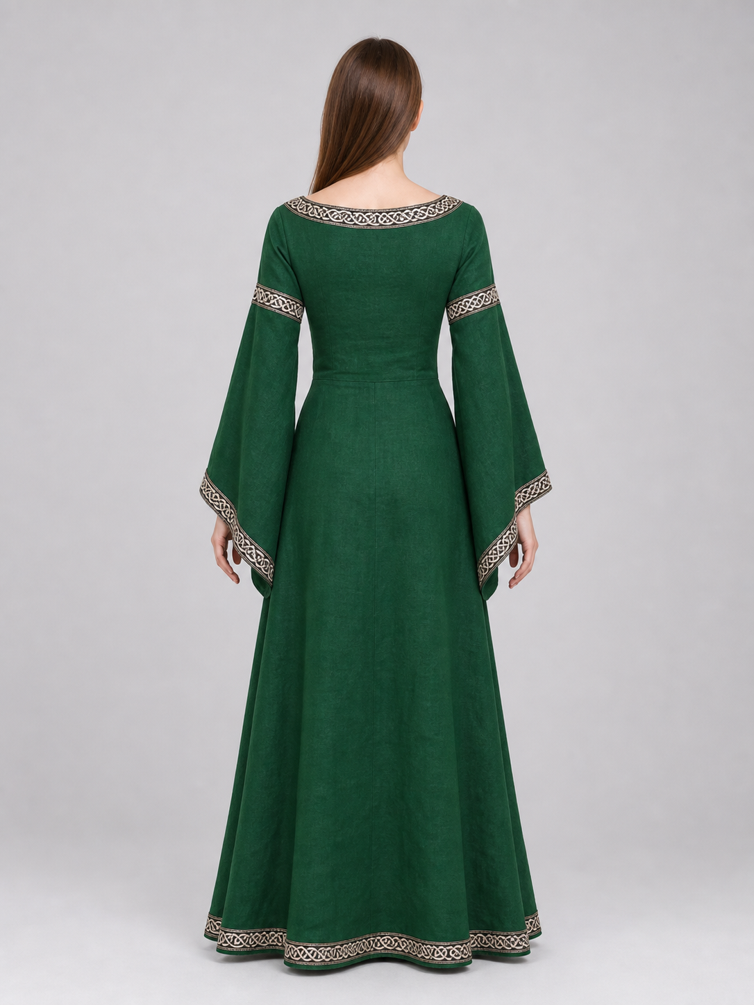 Medieval-Style Dress with Wide Sleeves