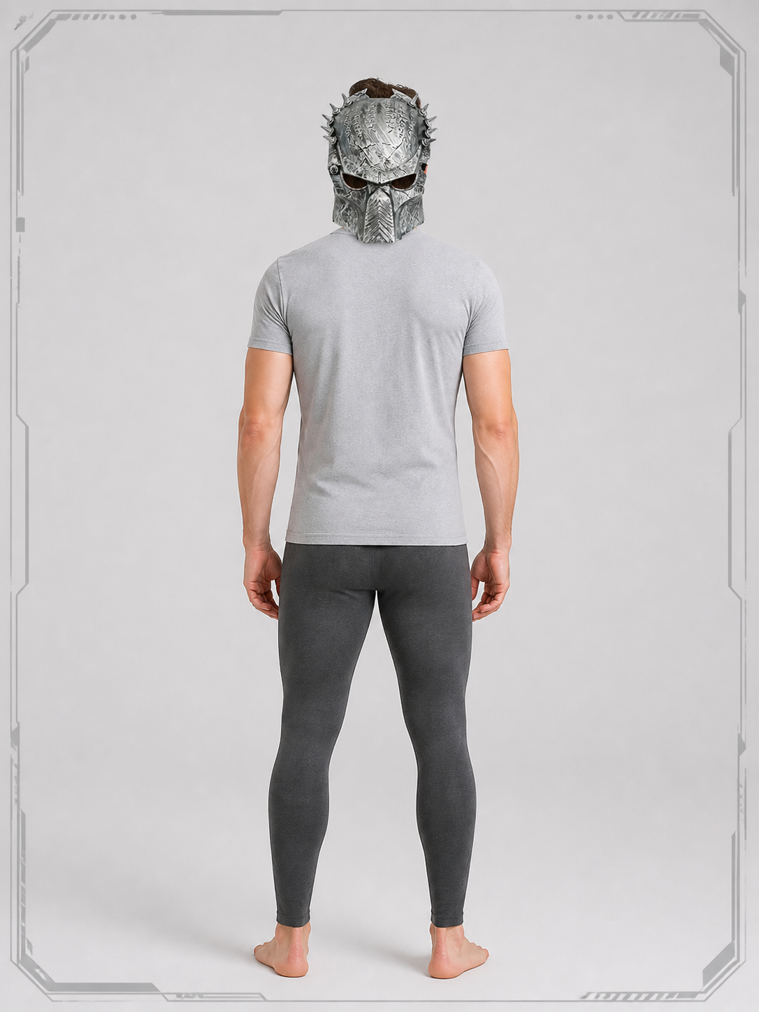 Halloween Mask with Spikes and Raised Detailing back view