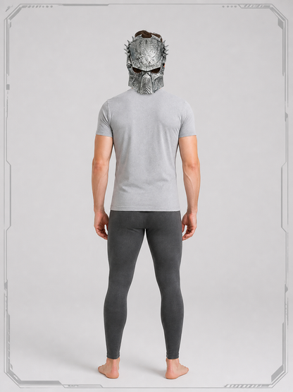 Halloween Mask with Spikes and Raised Detailing back view