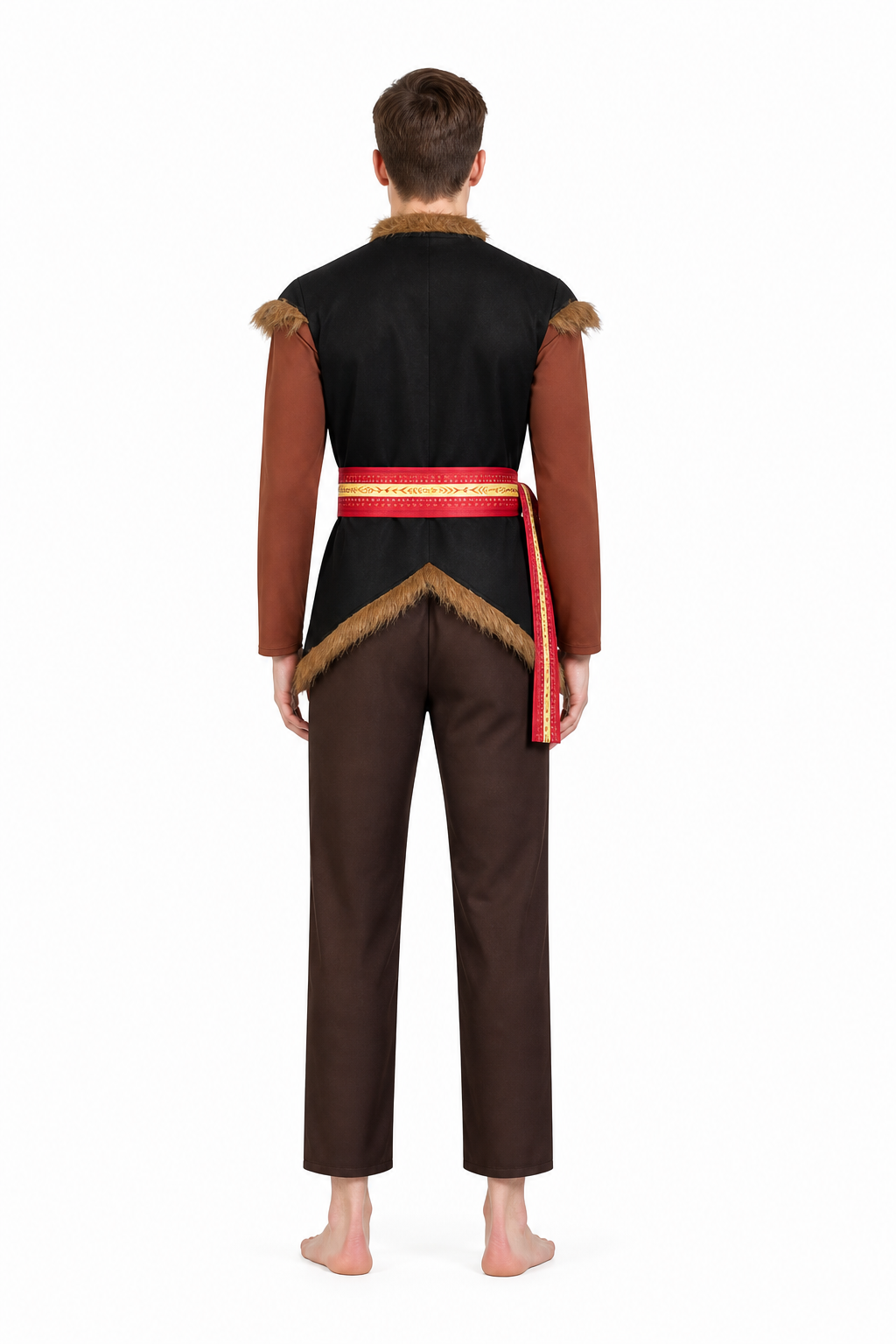 4-Piece Cosplay Costume with Vest and Belt back view