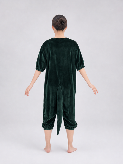 Dinosaur Carnival Costume, Jumpsuit with Tail back view