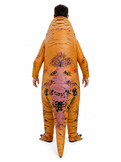 One-Piece Cartoon Inflatable Dinosaur Costume back view