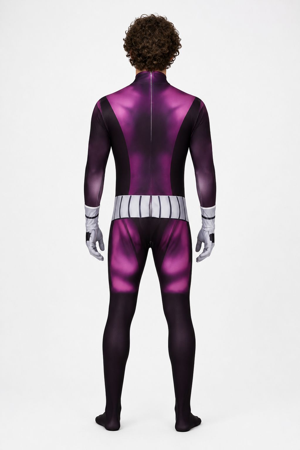 Teen Titans Cosplay Costume with Mask and Muscle Definition back view