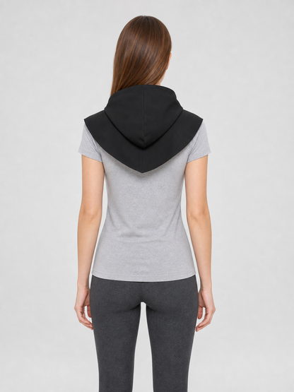 Black Triangular Hooded Cloak for Cosplay