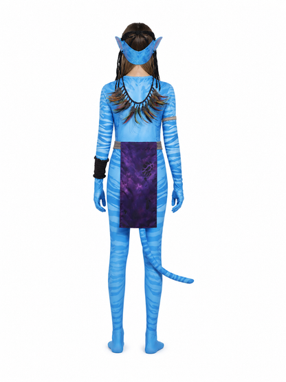 Avatar 3 Cosplay Costume, Jumpsuit with Tail back view