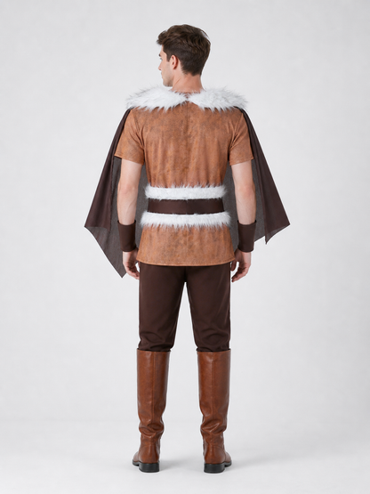 Medieval Costume with Cloak, Belt, and Boots