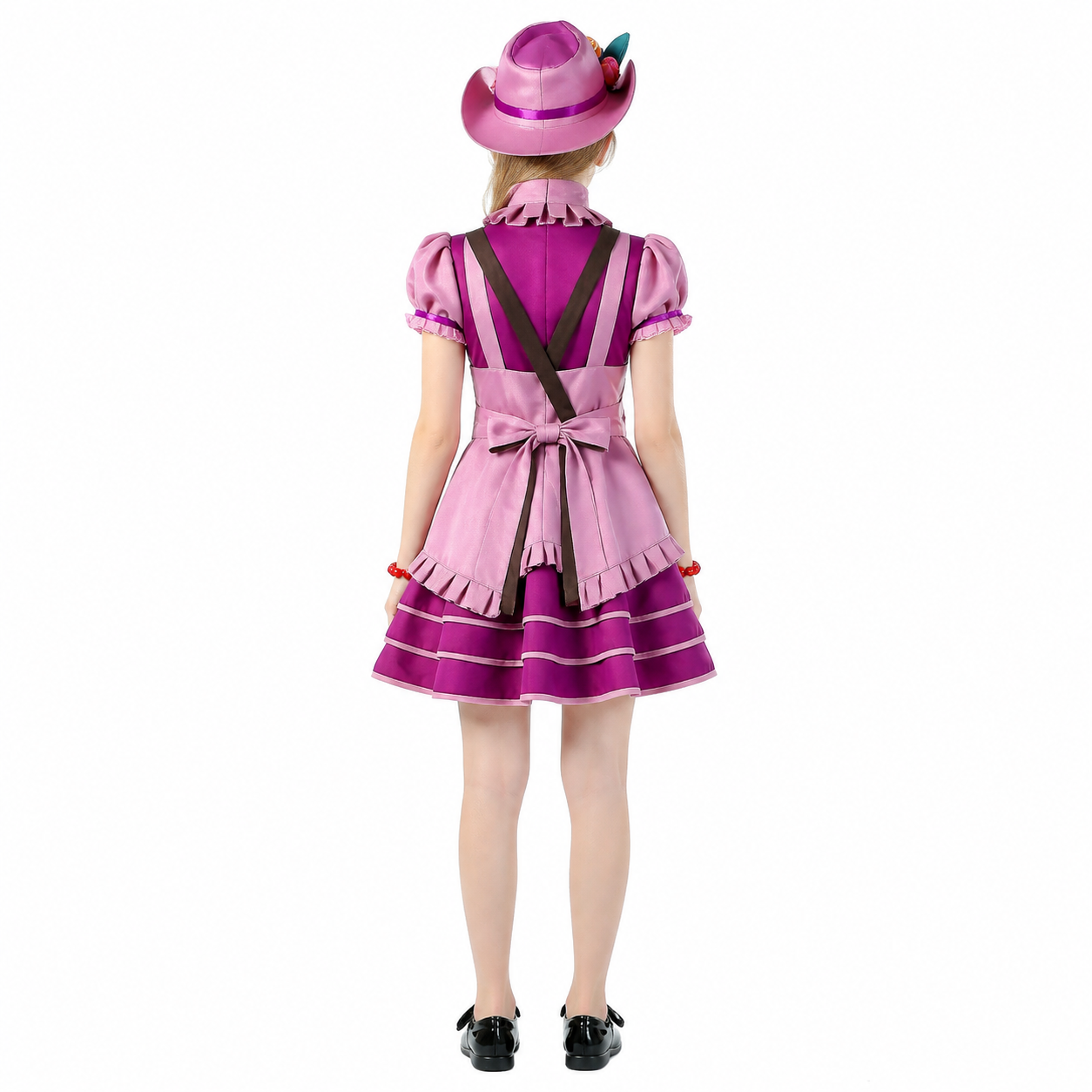 Carnival Costume with Candy Print and Ruffles back view