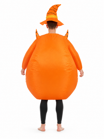 Inflatable Monster Costume with Bright Teeth for Parties back view