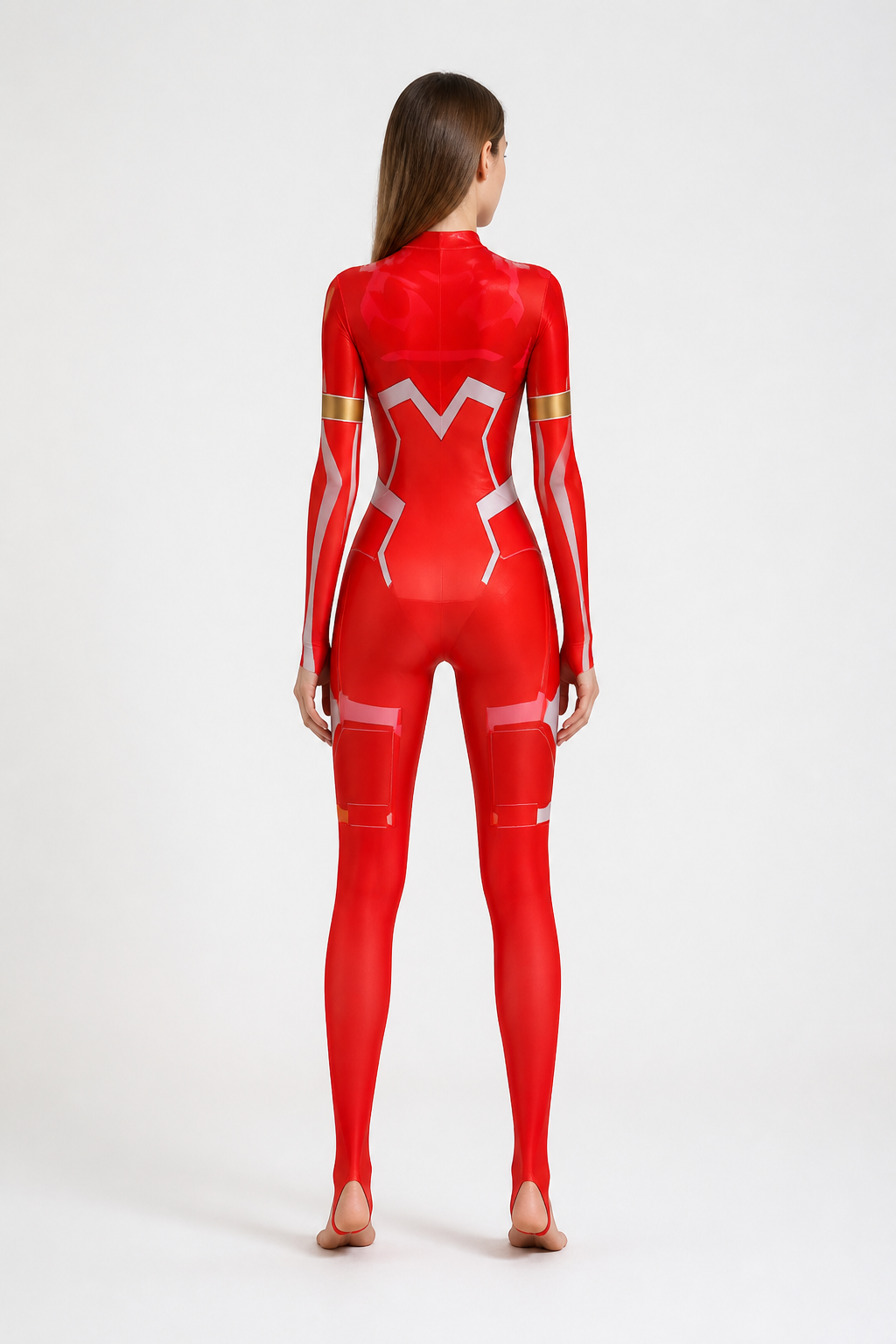 Red Form-Fitting Spider-Man Costume back view