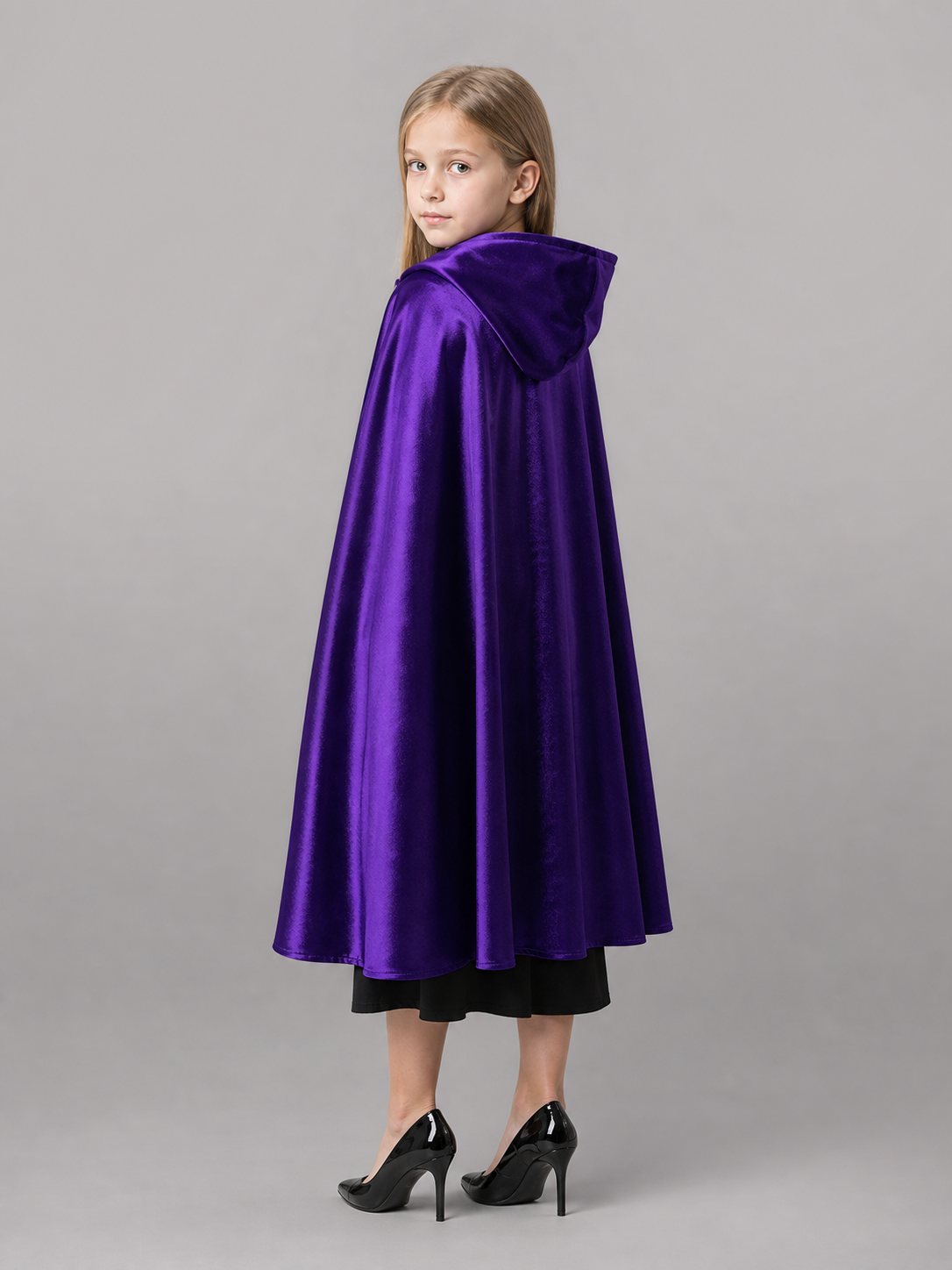 Purple Hooded Carnival Cape
