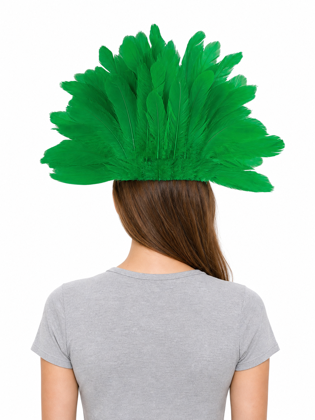 Carnival feather headdress with mask