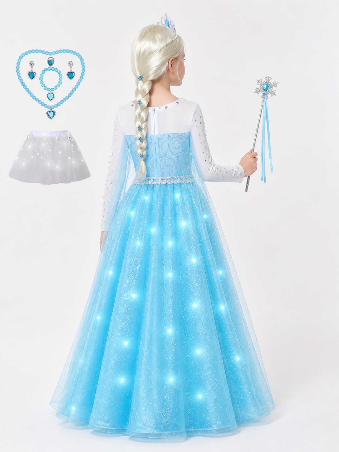 Glowing Princess Costume for Halloween back view