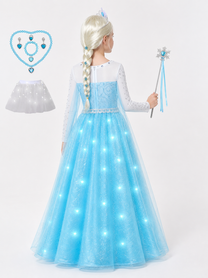 Glowing Princess Costume for Halloween back view