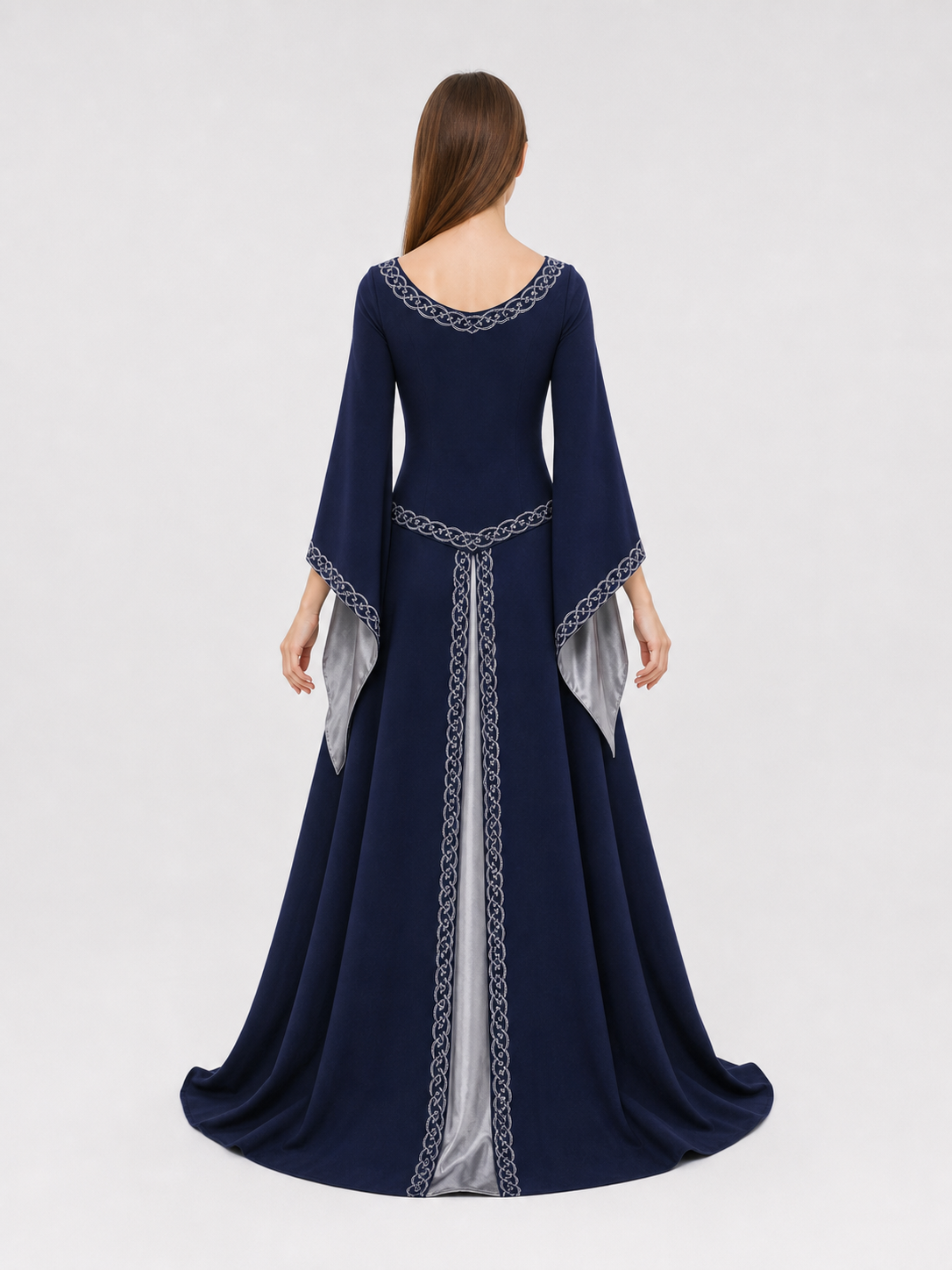 Long-Sleeve Medieval-Style Maxi Dress