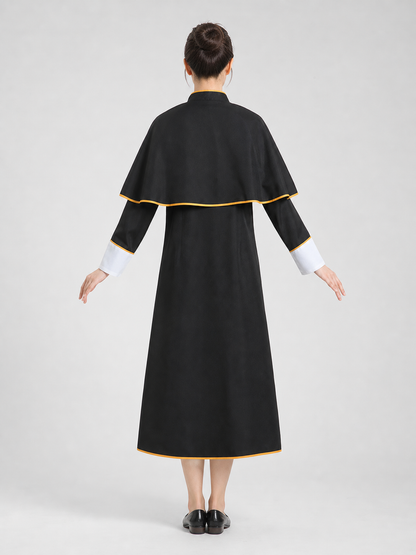 Ritual Robe with Cross, Black and White, Cosplay