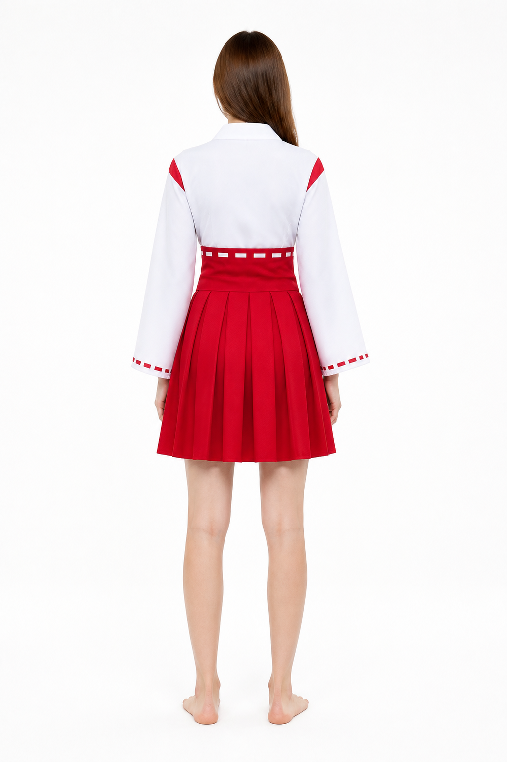 Red Silent Hill Cosplay Dress with Belt and Bells back view