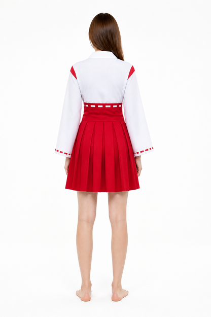 Red Silent Hill Cosplay Dress with Belt and Bells back view