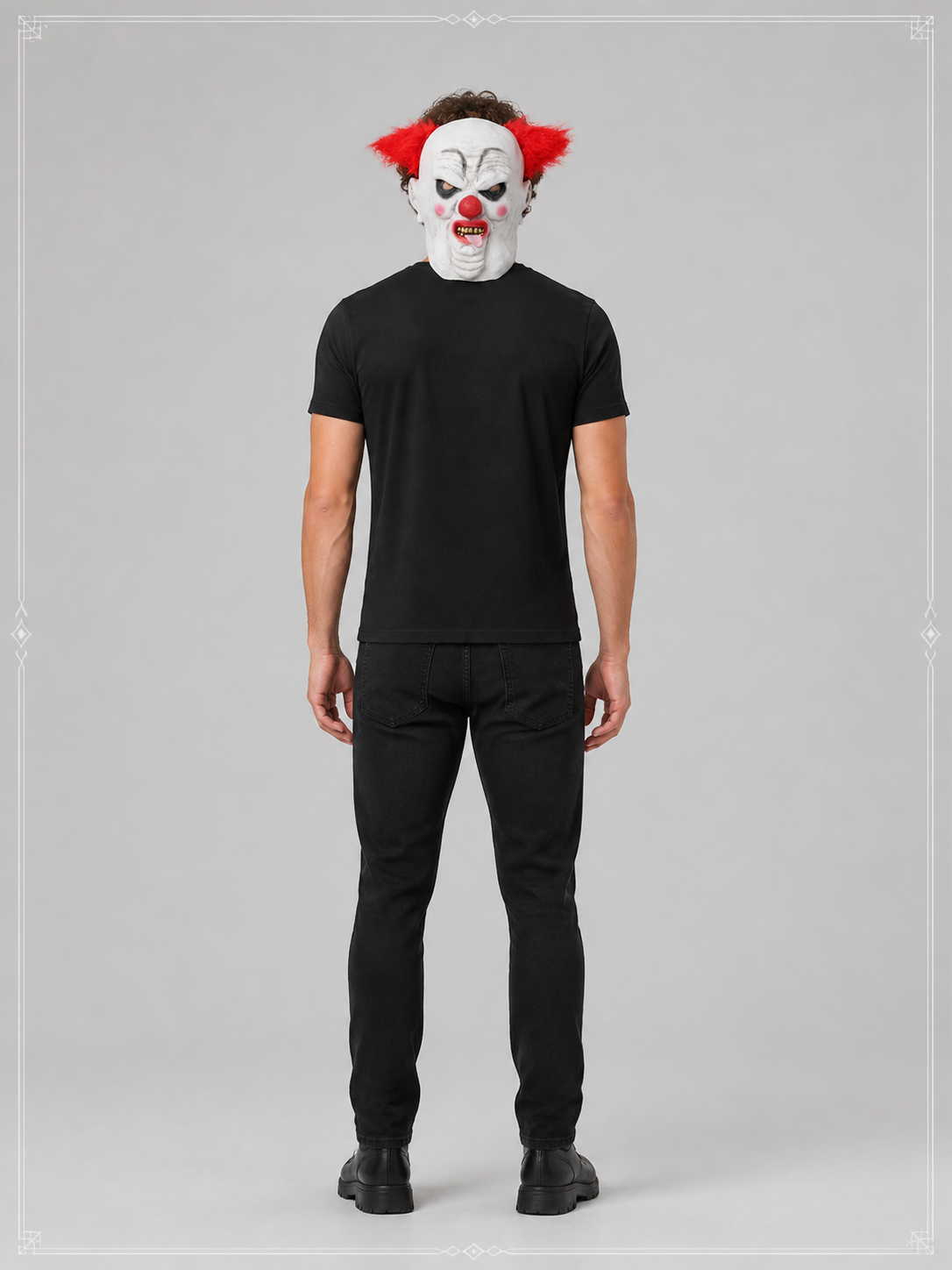 Carnival Clown Mask for Halloween and Cosplay back view