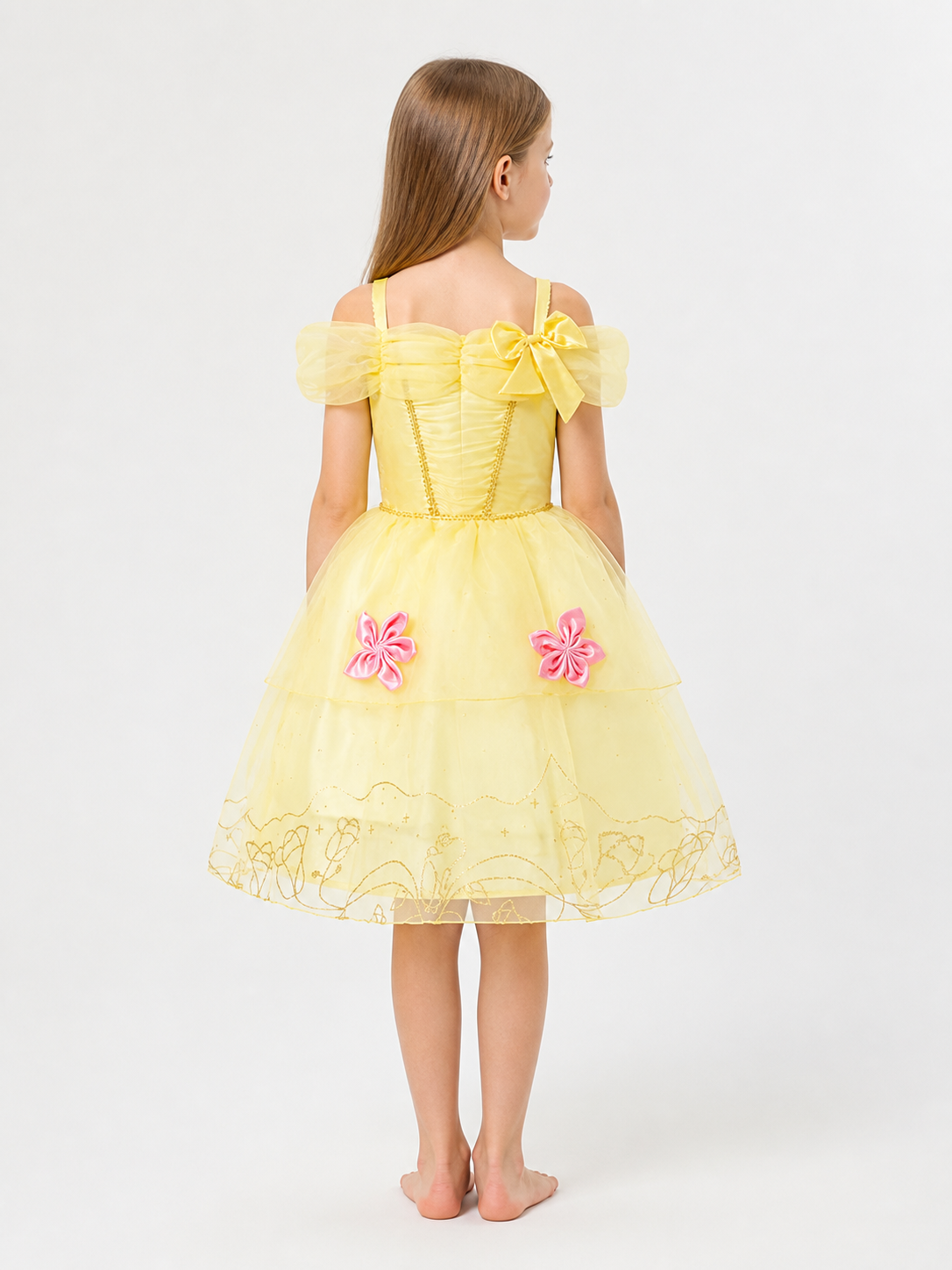 Yellow Princess Costume for Halloween back view