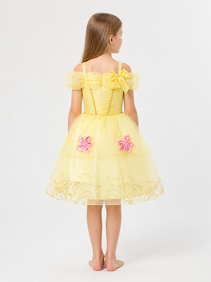 Yellow Princess Costume for Halloween back view