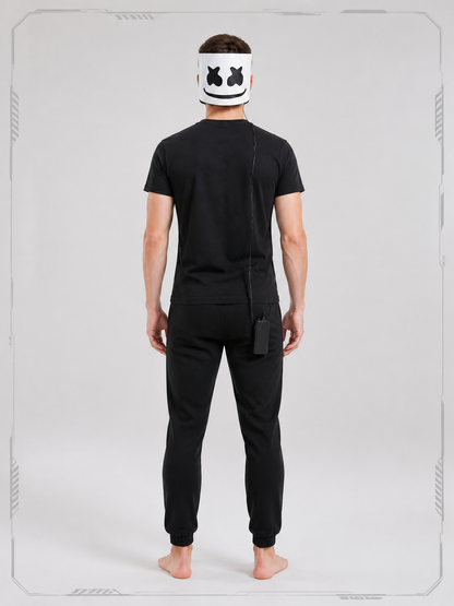 White Glowing Carnival Mask for Halloween and Cosplay back view